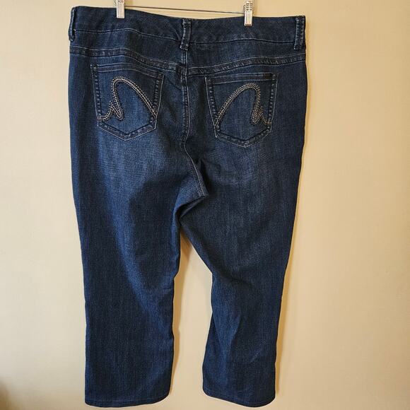 Seven7 Denim - Seven7 Melissa McCarthy Slim Boot Jeans, Size 20W Embellished Dark Wash Ankle